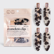 Eco-Friendly Creaseless Clips - Black Terrazzo