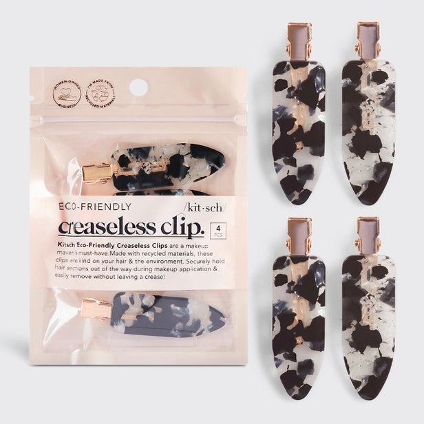 Eco-Friendly Creaseless Clips - Black Terrazzo