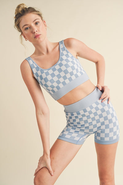 Lumina Checkered Shorts
