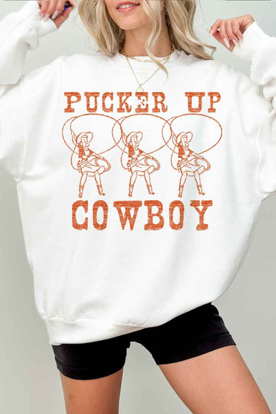 Pucker Up, Cowboy Crewneck
