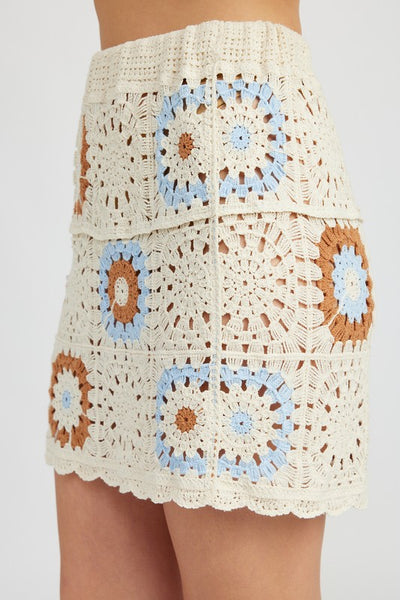 Ina Crochet Mini Skirt