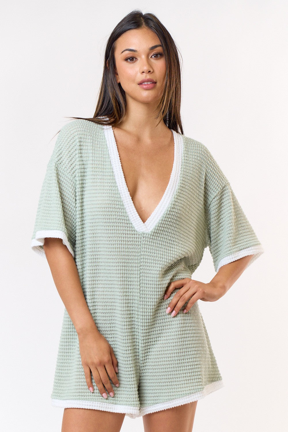 Rory Crochet Knit Romper