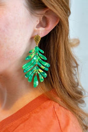 Boucles d'oreilles palmier - Vert