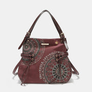 Nicole Lee USA Inlaid Rhinestone Embroidery Hobo Bag