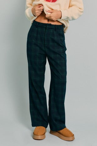 Mary Plaid Trousers