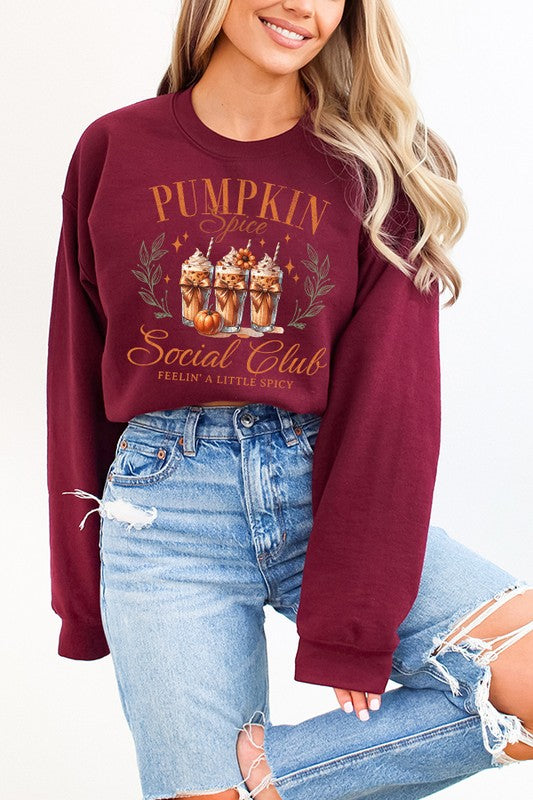 Sudadera con gráfico del club social Pumpkin Spice