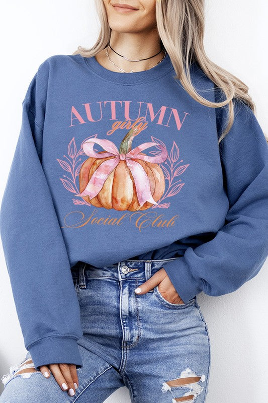 Sweat-shirt graphique du club social girly d'automne