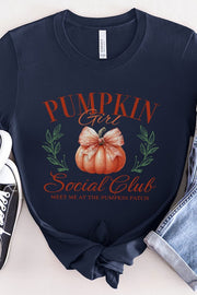 Camiseta gráfica del club social Pumpkin Girl