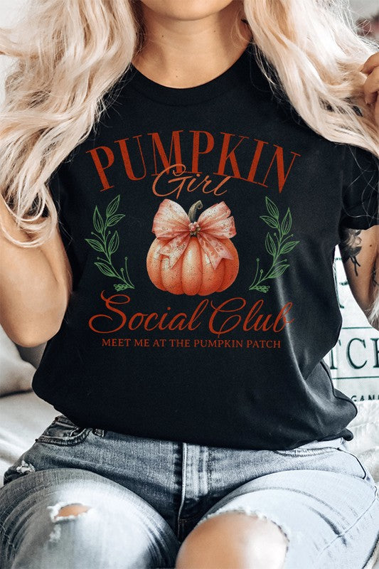 Camiseta gráfica del club social Pumpkin Girl