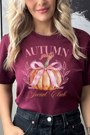 T-shirt graphique du club social féminin d'automne