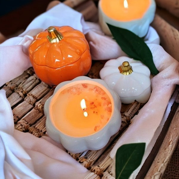 Pumpkin Soy Wax Candle - Orange