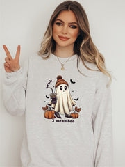 Sweat-shirt ras du cou graphique « Mean Boo »