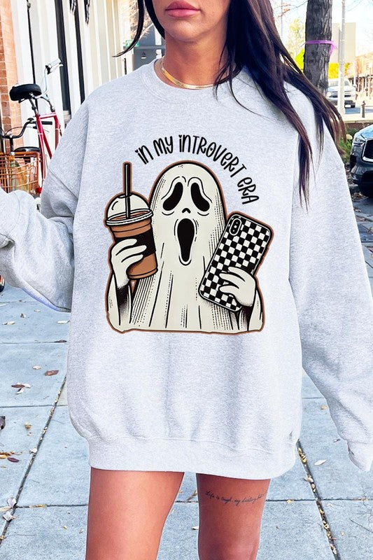 In My Introvert Era Graphic Fleece Sweatshirt