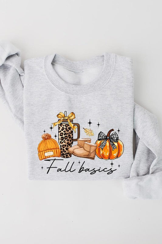 Sweat-shirt en polaire graphique Fall Basics