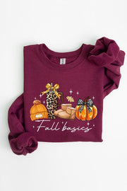 Sweat-shirt en polaire graphique Fall Basics