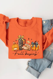 Sweat-shirt en polaire graphique Fall Basics