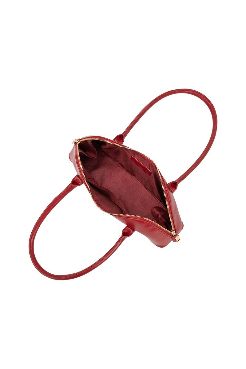 Dakota Recycled Vegan Shoulder Bag - Red