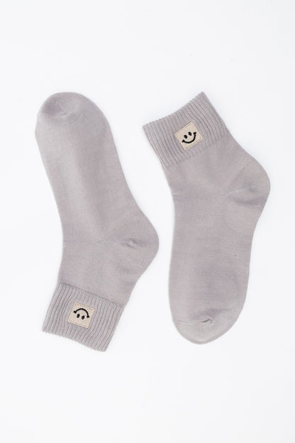 Happy Feet Embroidered Socks