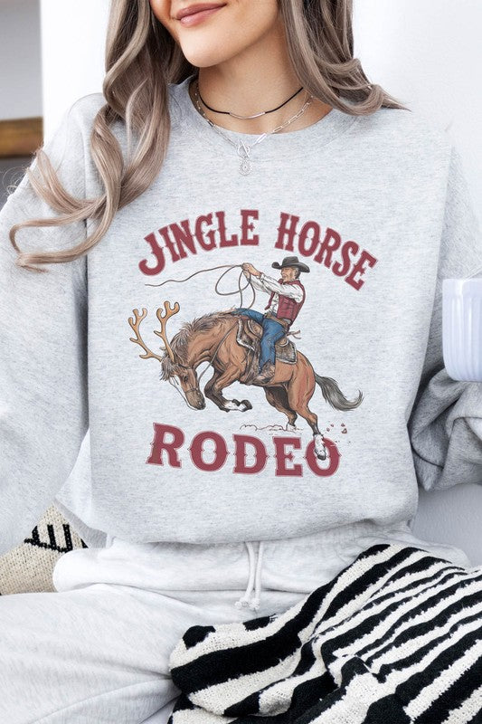 Jingle Horse Rodeo Fleece Sweatshirt