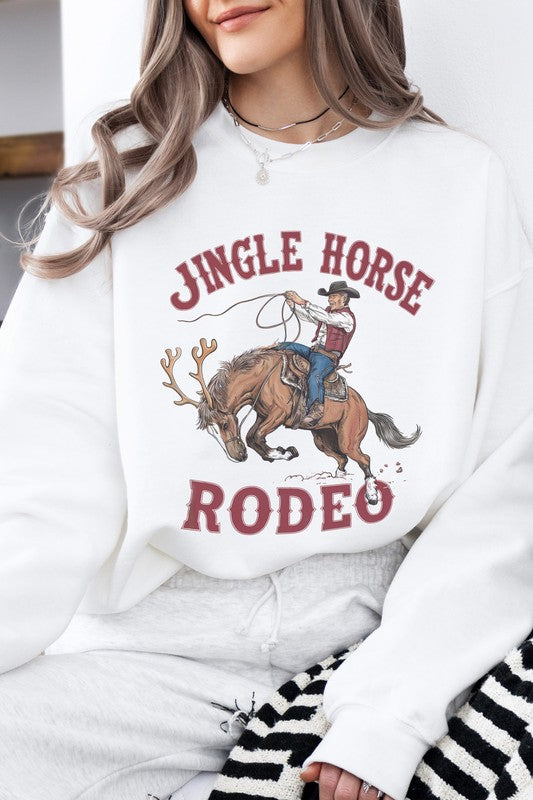 Jingle Horse Rodeo Fleece Sweatshirt