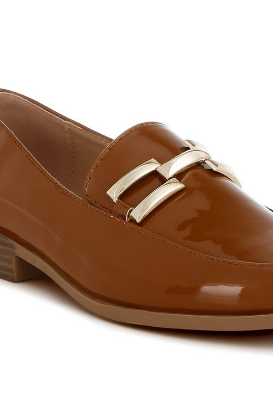 Revanta Patent Faux Leather Loafers