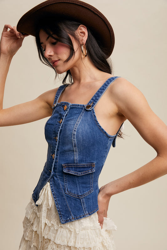 Melody Denim Tank Top