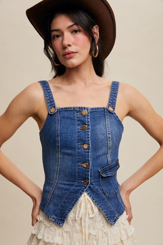 Melody Denim Tank Top