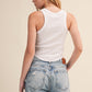 All Over Evil Eye Embroidered Tank Top