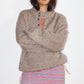 Birdie Two-Tone Snap Collar Sweater