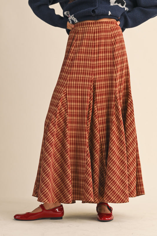 Molly Plaid Maxi Skirt