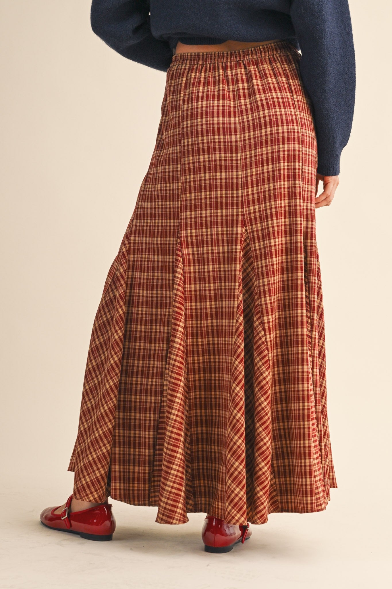 Molly Plaid Maxi Skirt
