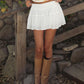 Ynes Crinkle Gauze Tiered Mini Skort
