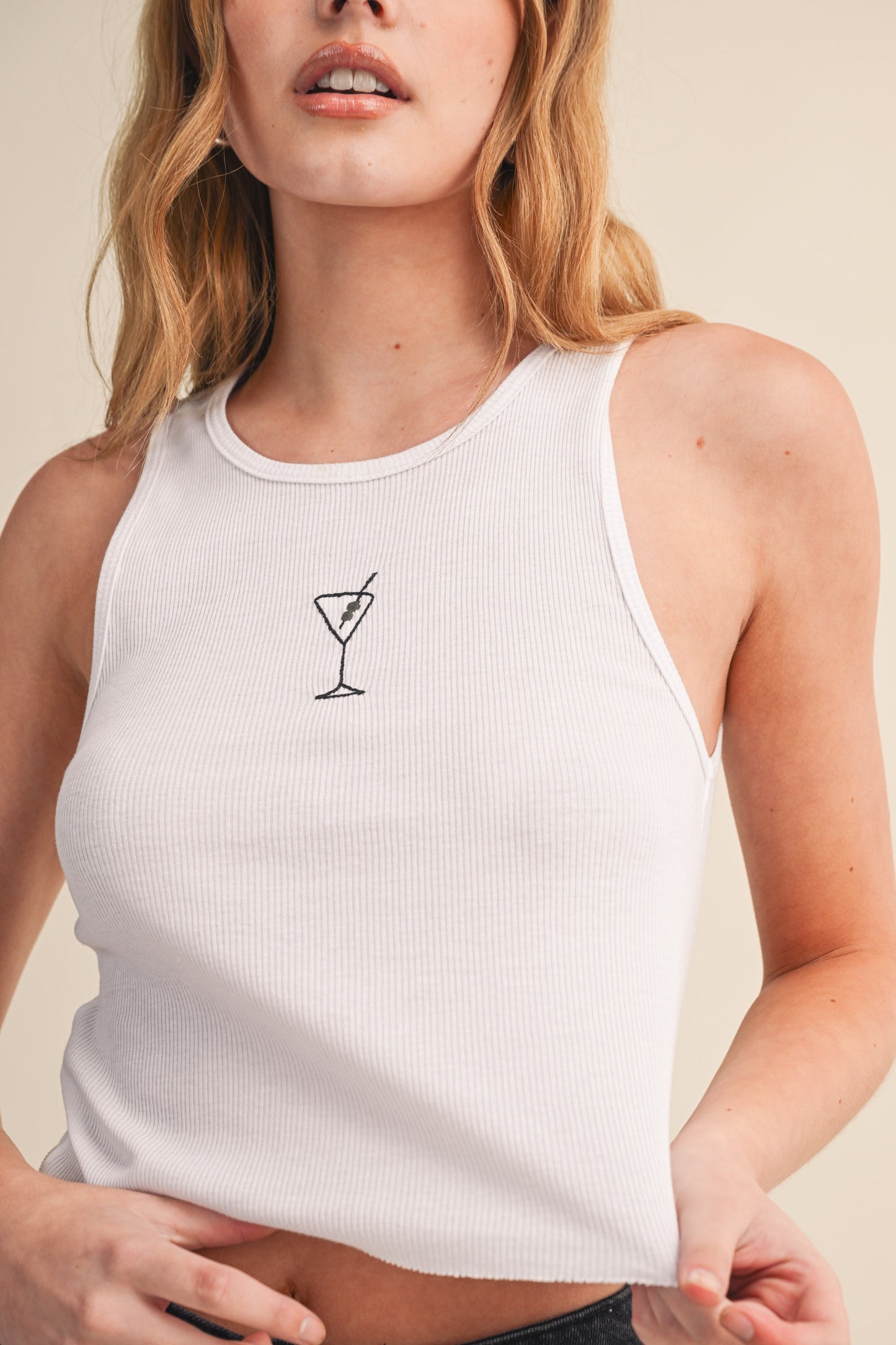 Dirty Martini Embroidered Tank