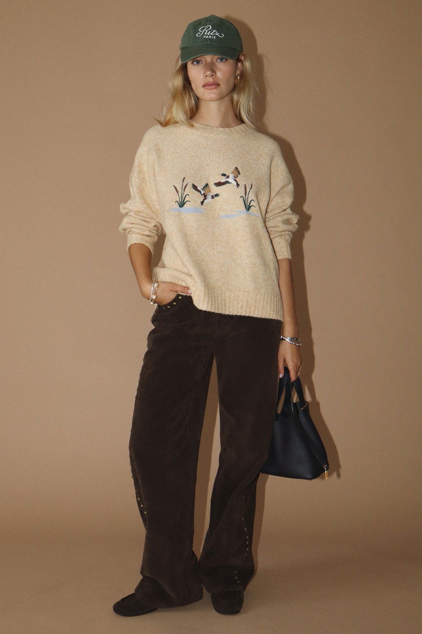 Marsh Oaks Embroidered Knit Sweater