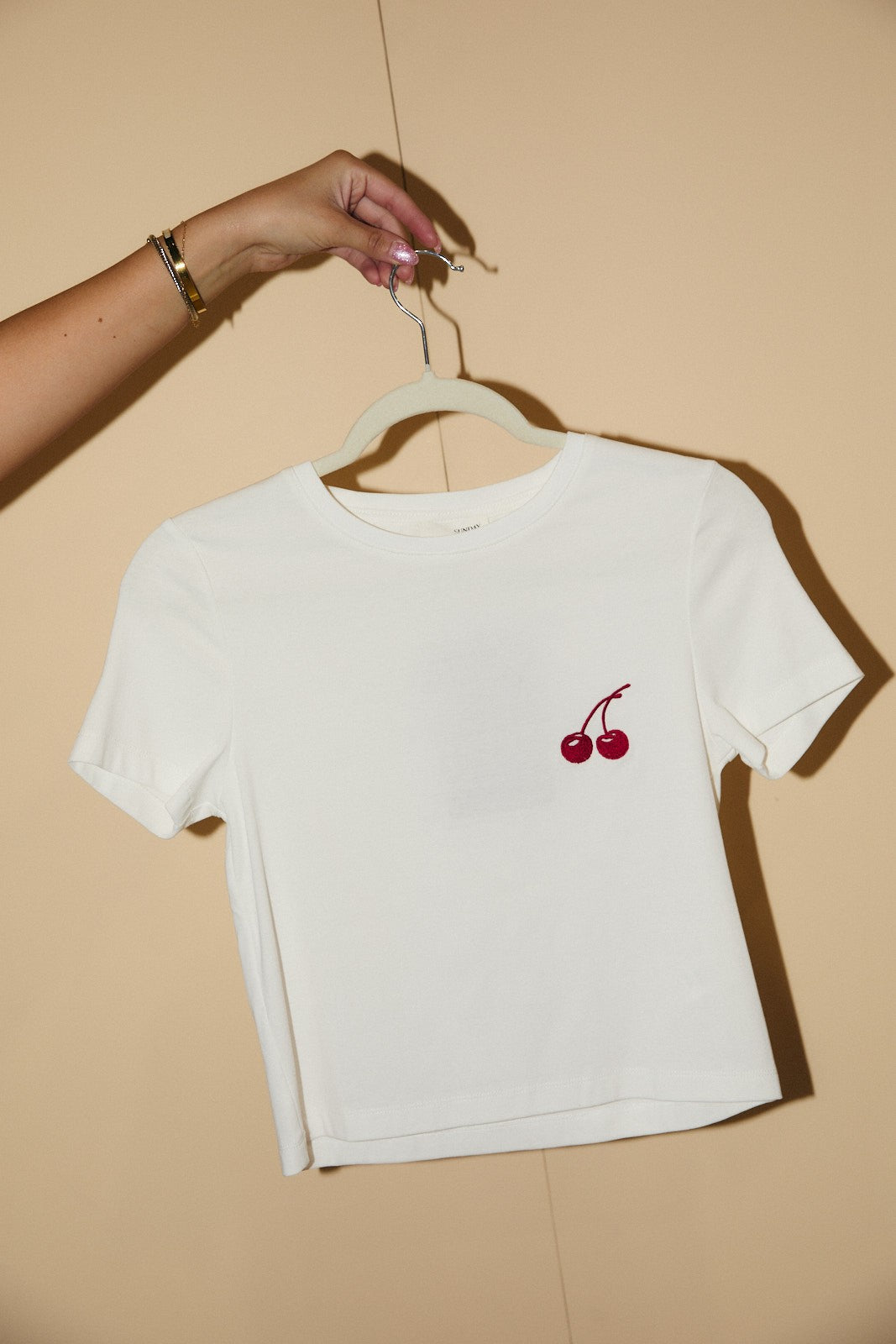 Aliya Embroidered Cherry Baby Tee