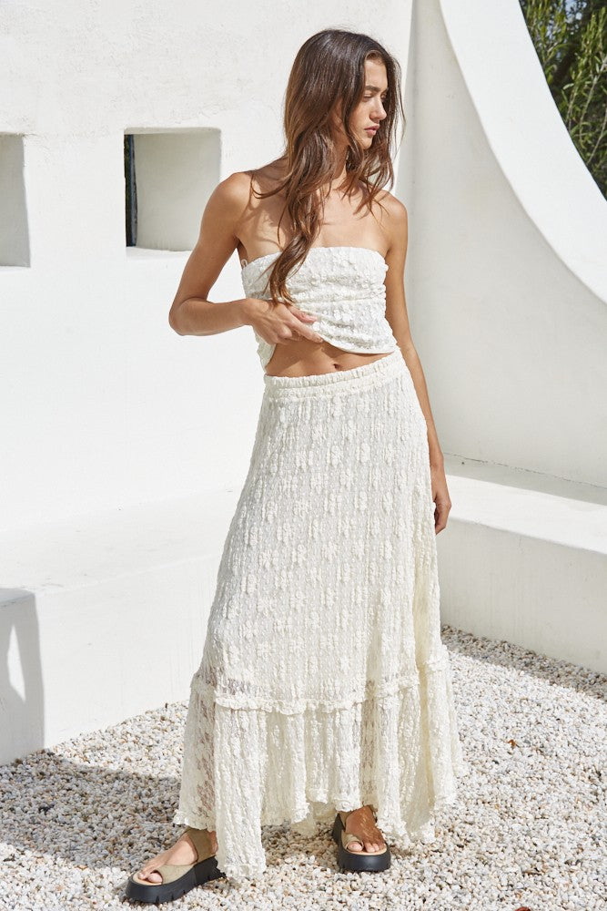 Gisele Floral Lace Tube Top