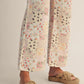 Gracie Pastel Floral Patchwork Wide Leg Pants