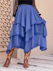 Tasha Tiered Midi Skirt