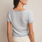 Charlotte Textured Tie-front Knit Top