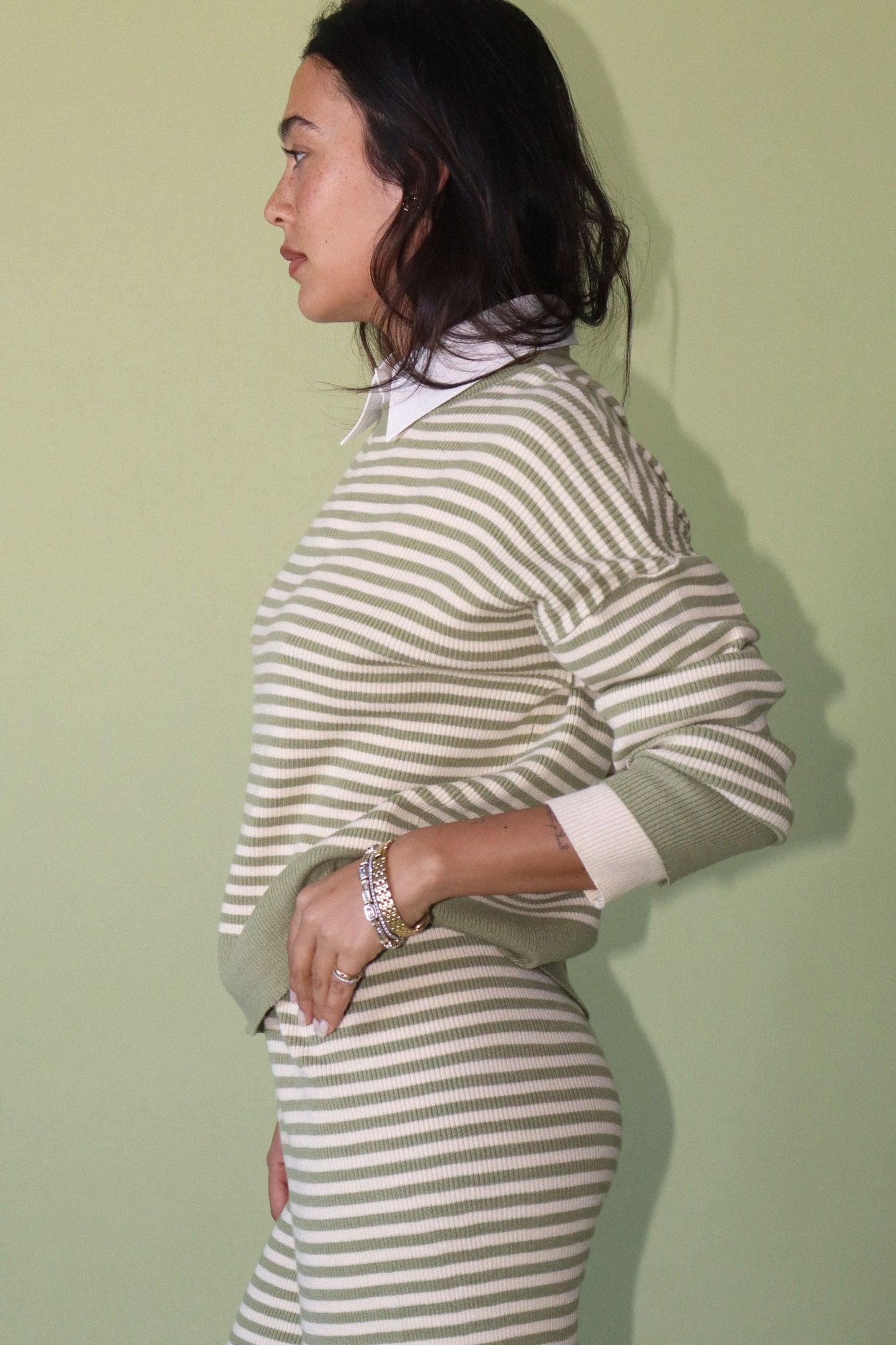 Leona Collared Sweater Top