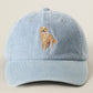 Golden Retriever Embroidered Denim Baseball Cap