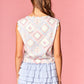 Gillian Floral Knit Cardigan Top
