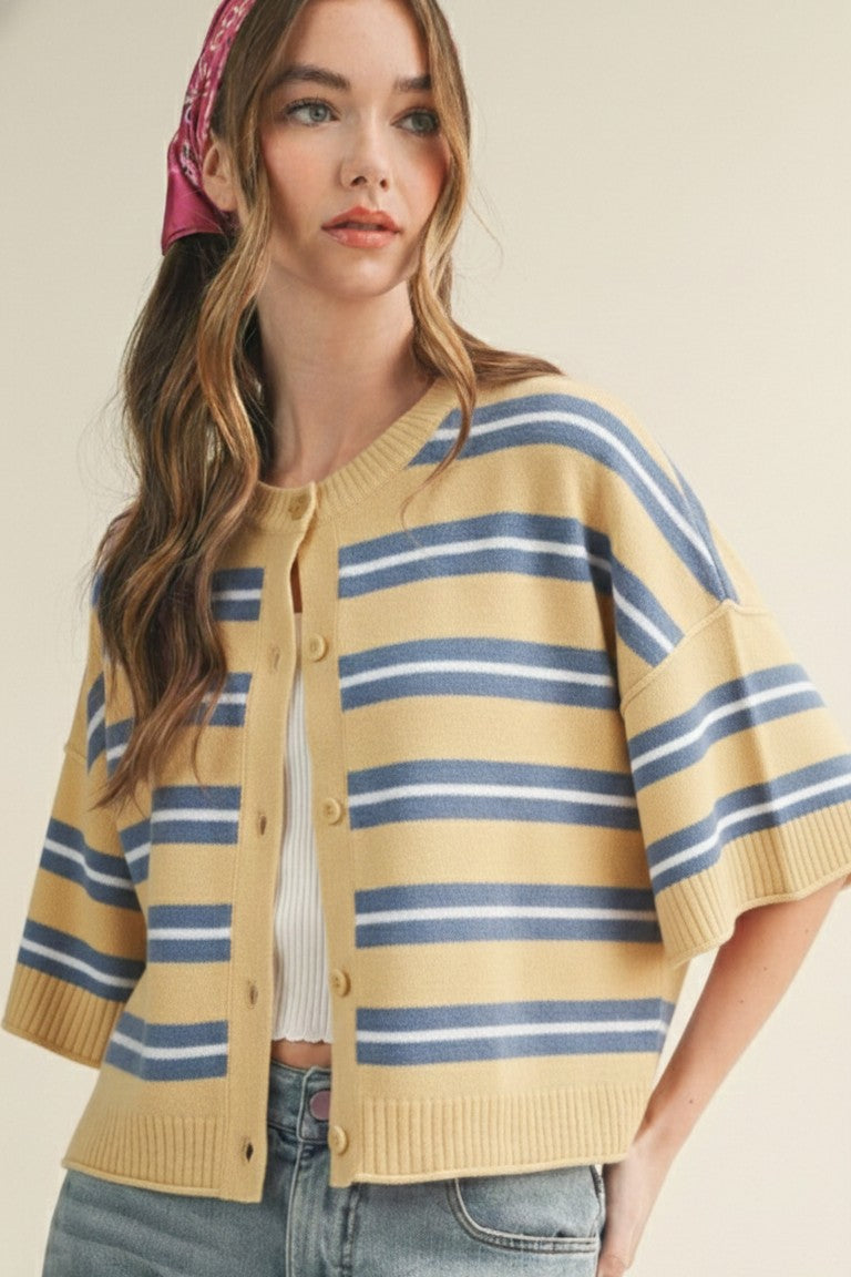Gretchen Striped Cardigan