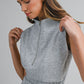 Darla Scuba Mock Neck Pleated Romper