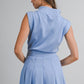 Darla Scuba Mock Neck Pleated Romper
