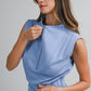 Darla Scuba Mock Neck Pleated Romper