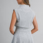Darla Scuba Mock Neck Pleated Romper