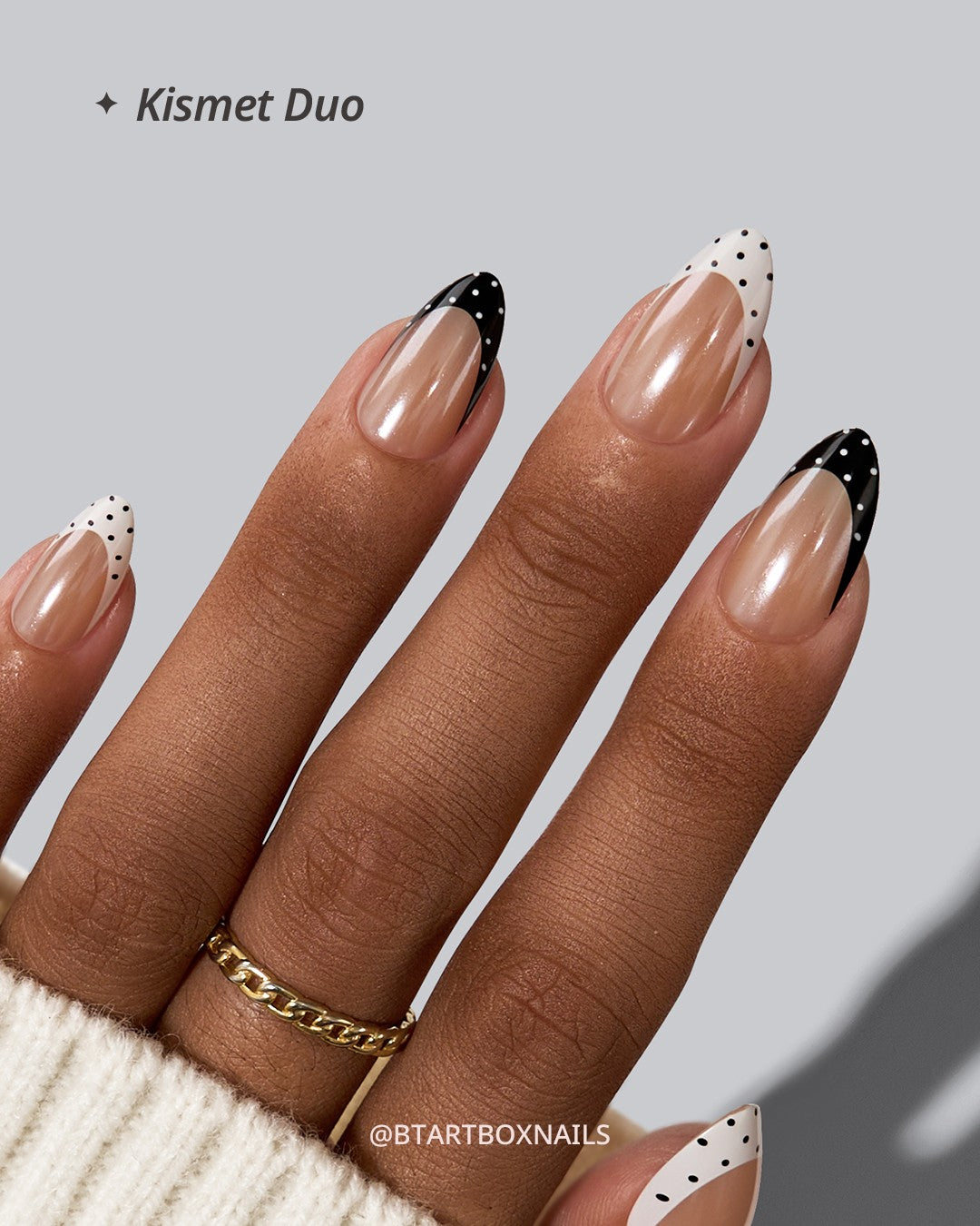 Polka Dot French Tip Press-On Nails