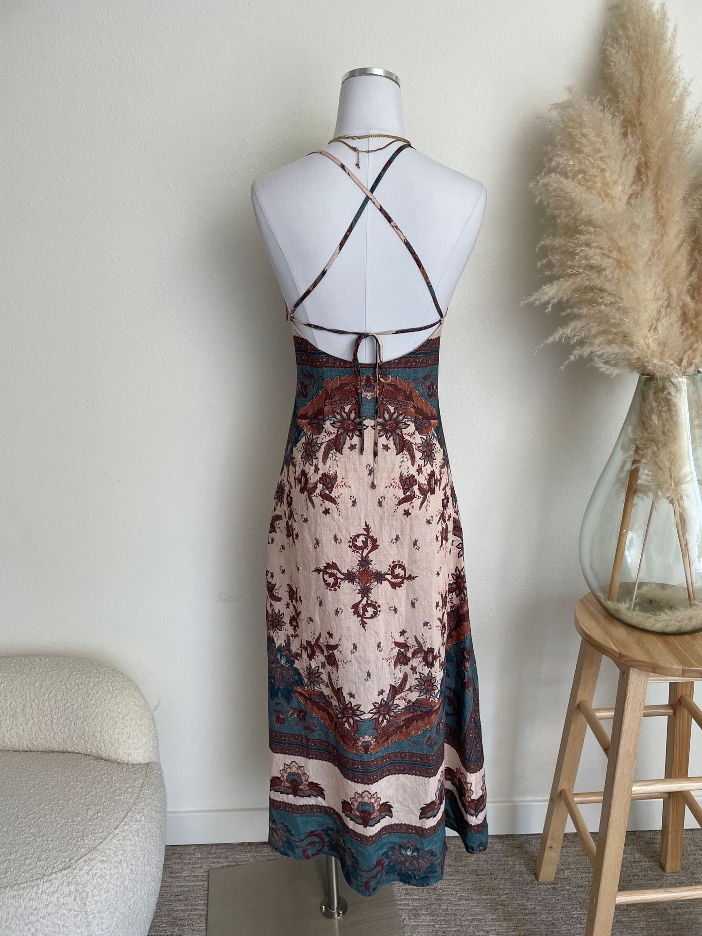 Angie Cross-Back Slip Dress