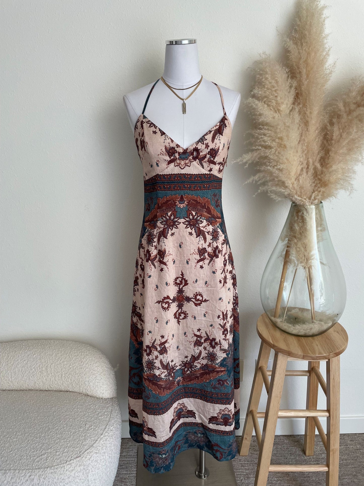 Angie Cross-Back Slip Dress